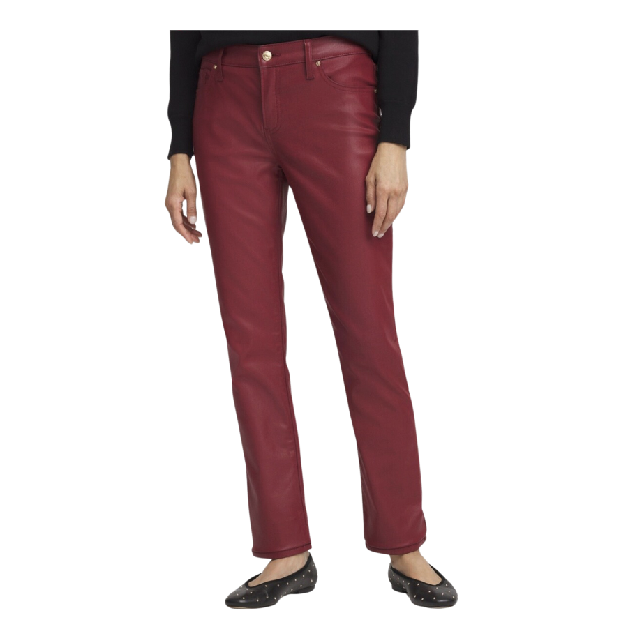 Girlfriend Coated Slim Leg Jeans